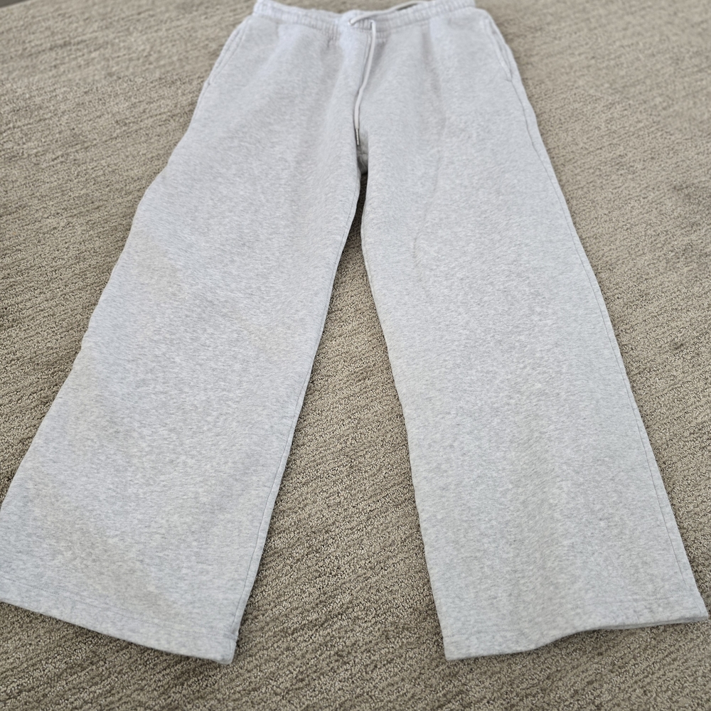 Abercrombie & Fitch Light Gray Wide-Leg Sweatpants